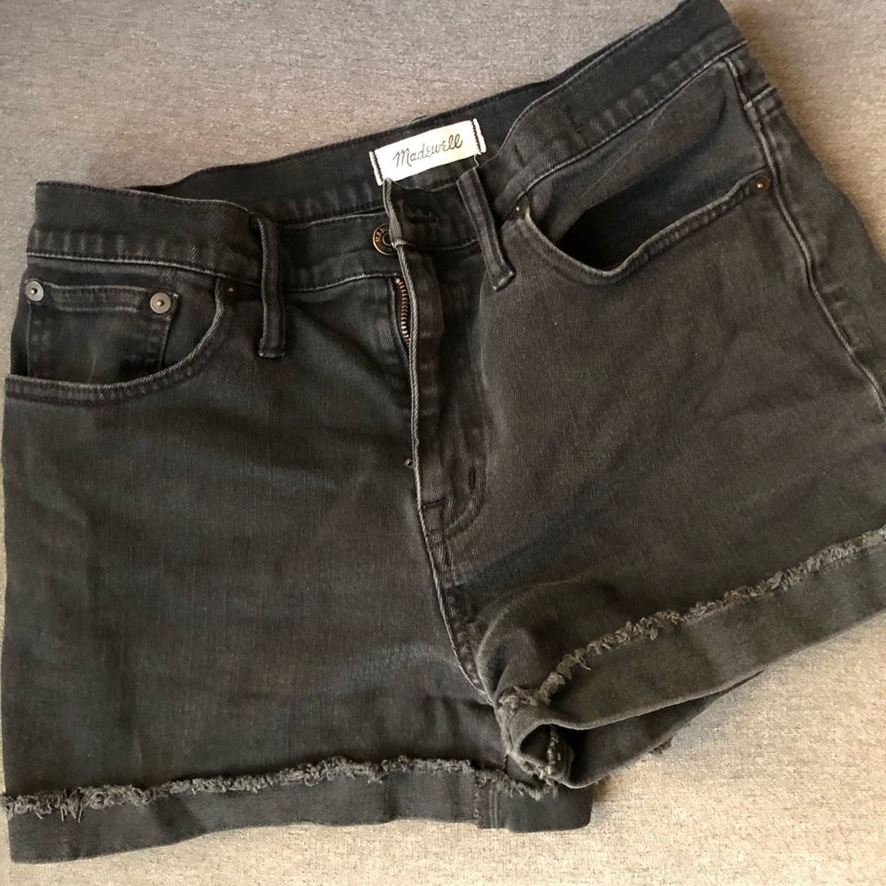 Madewell Black High Rise Denim Shorts Size 28